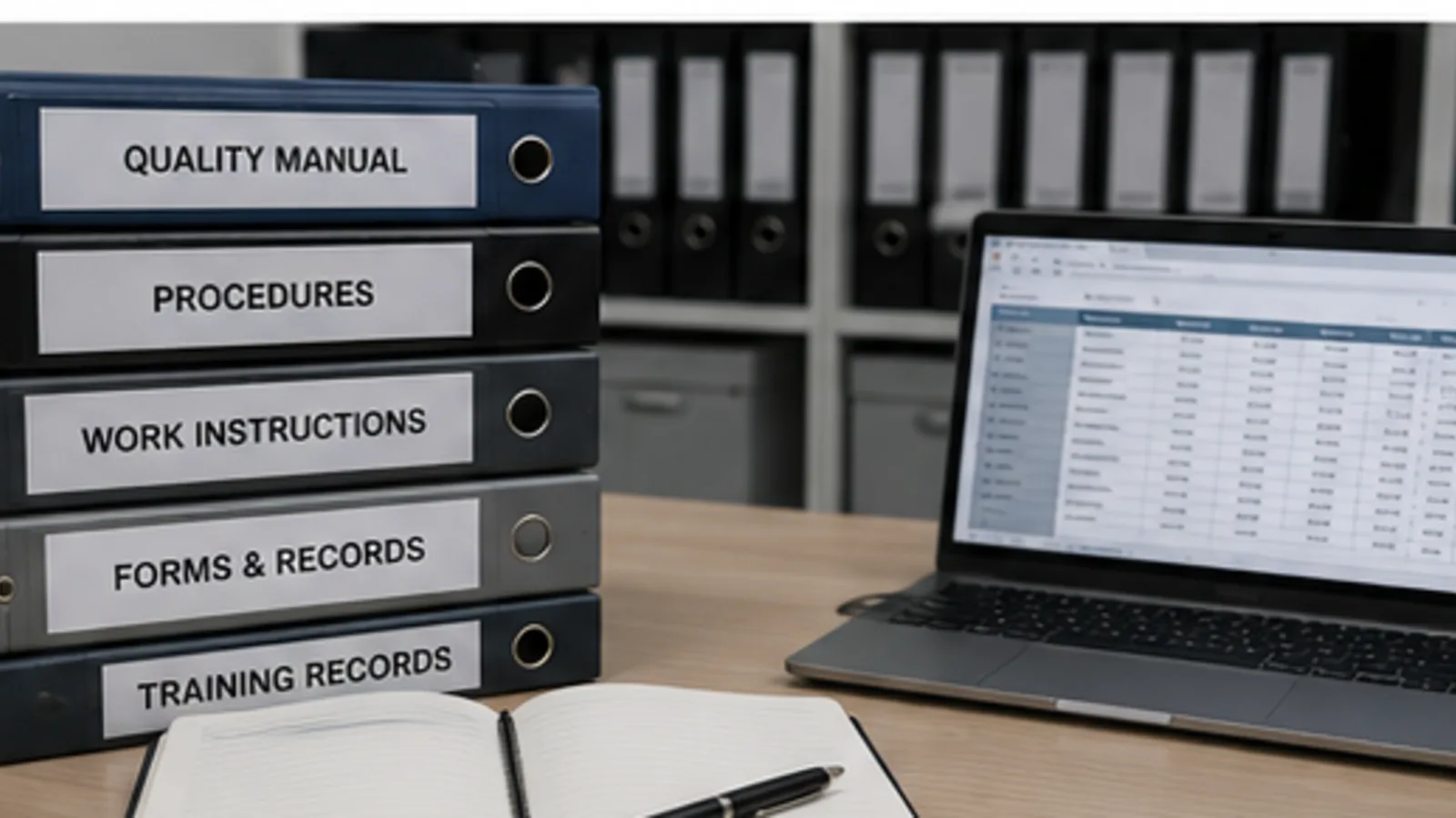Controlled quality documents, procedures and records reviewed during a supplier QMS audit