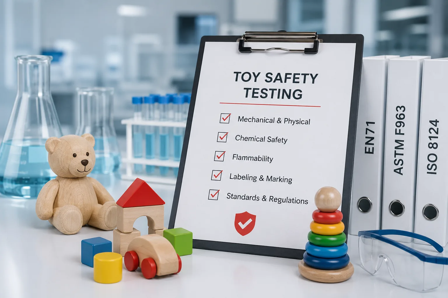 Toy variants, packaging and material samples checked before laboratory testing